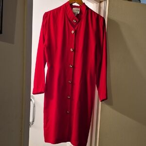 Joseph Ribkoff Red Button-Up Dress